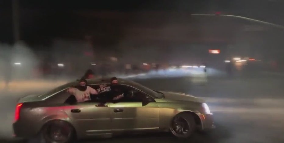 Dramatic video shows large sideshows in Vallejo, illegal stunts escalate with gunfire, fireworks