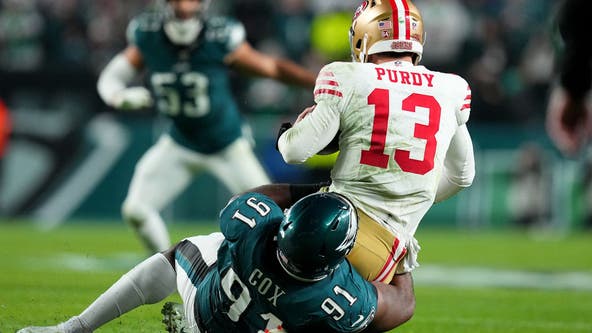San Francisco’s Brock Purdy throws 4 TD passes as 49ers thump injured Hurts, beats Eagles 42-19