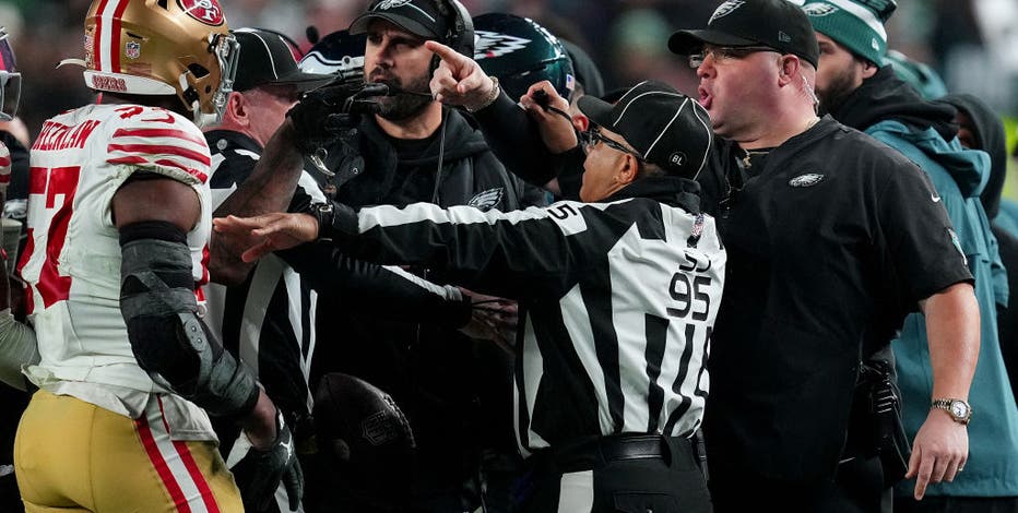 49ers linebacker Dre Greenlaw, Eagles security chief ejected in NFC title game rematch