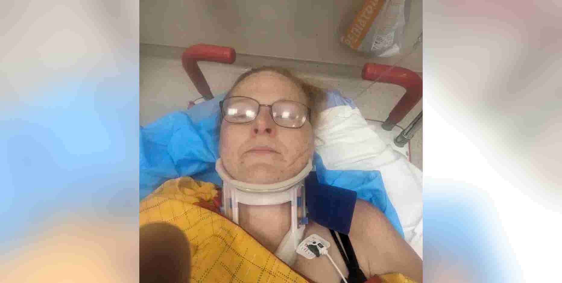 Oakland mother of 6 suffers broken back after speeding driver slams into her truck