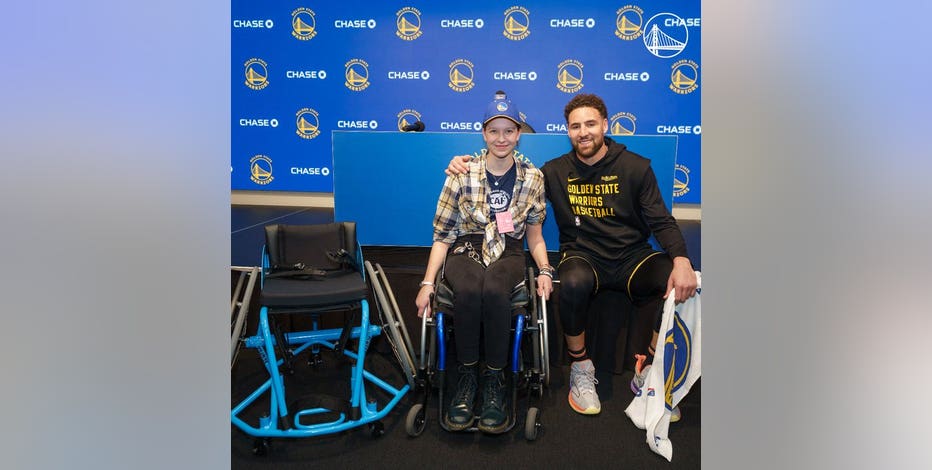 Klay Thompson surprises fan with custom-made wheelchair