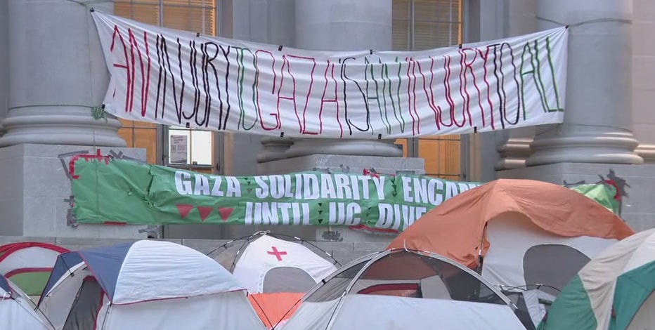 UC Berkeley students set up 'Gaza Solidarity Encampment' on campus