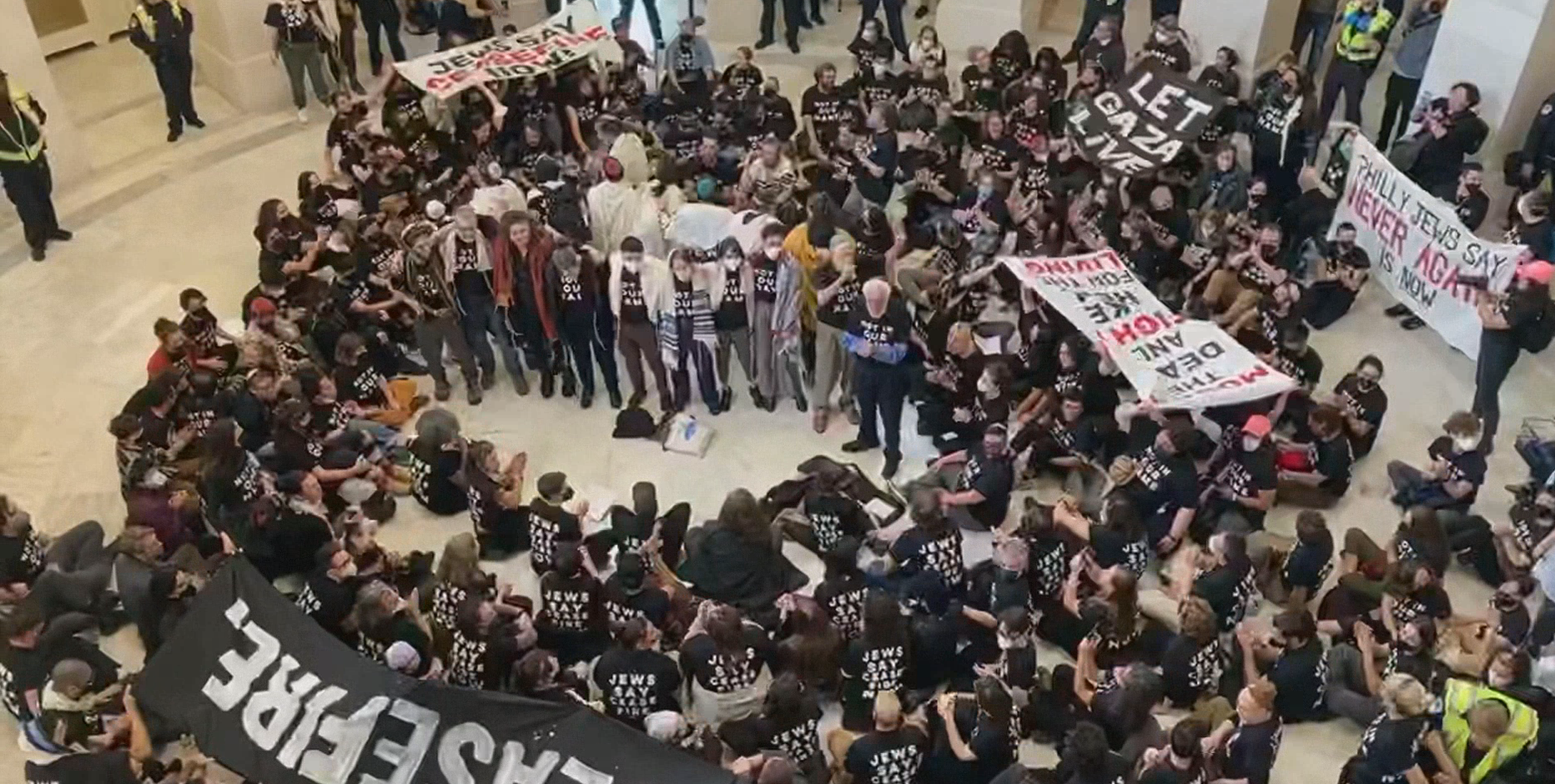Hundreds arrested after Pro-Palestinian demonstrators flood Cannon Rotunda, Capitol complex