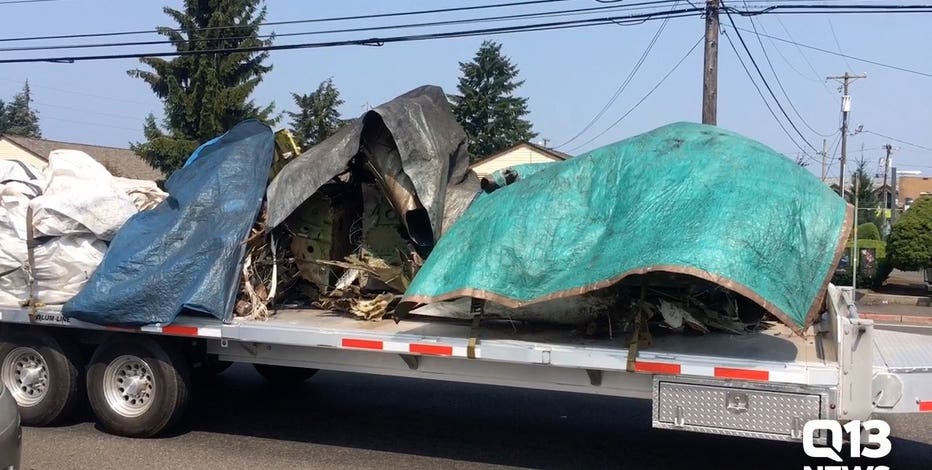 Wreckage of stolen Horizon Air turboprop removed from Ketron Island