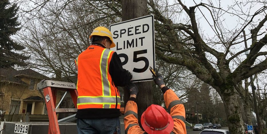Seattle installs 2,500 new signs as city lowers speed limit to 25 mph on most major roads