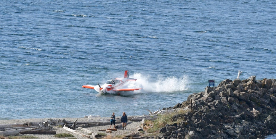 Pilot rescued after small plane crashes into water near Edmonds Marina