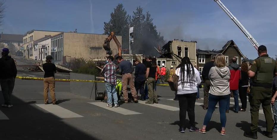 Officials: Fire that tore through historic downtown Friday Harbor was intentionally set