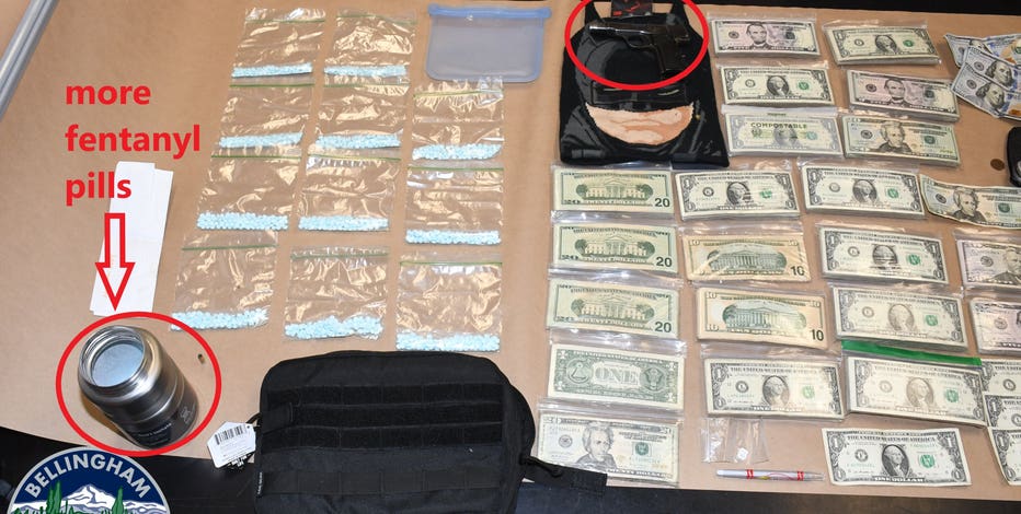 Bellingham police seize 2,000 suspected fentanyl pills, thousands of dollars in cash