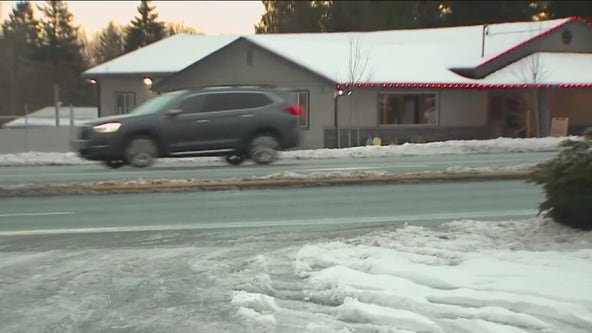 Snohomish drivers grapple with icy roads after roads freeze
