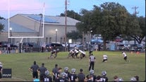 Texas high school field goal kick caught by passing car, caught on video