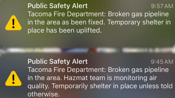 Shelter-in-place phone alert was sent to more people than intended, Tacoma Fire says