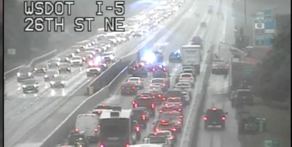 911 calls: I-5 road rage suspect slammed WA construction worker's head into wall before being shot