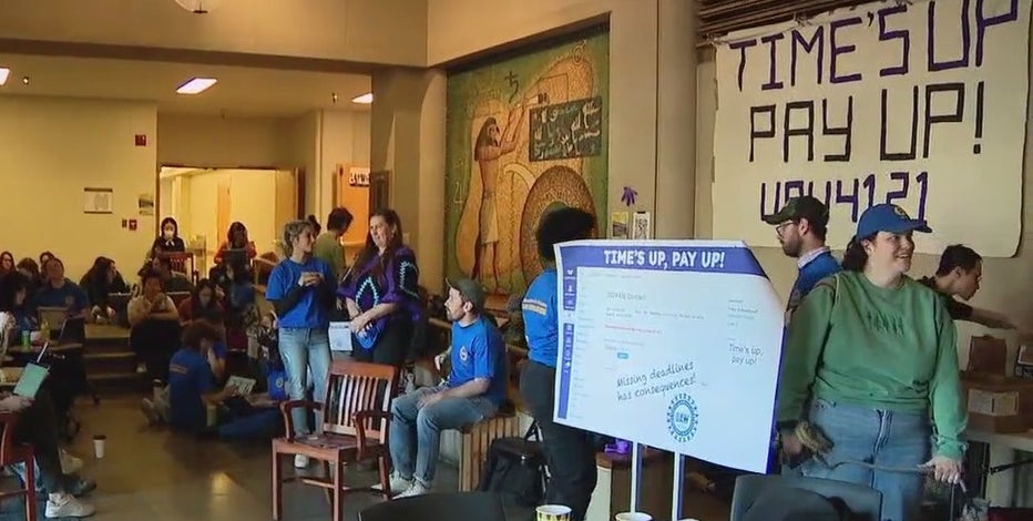 UW student workers hold sit-in protests while calling for a fair contract