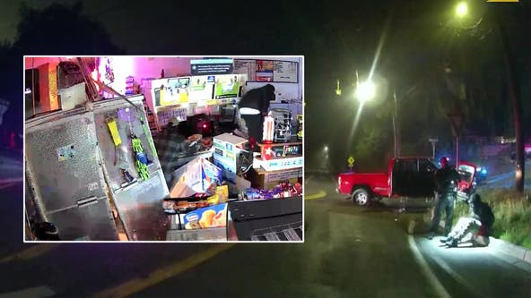VIDEO: Burglars crash into Shoreline minimart, 2 arrested