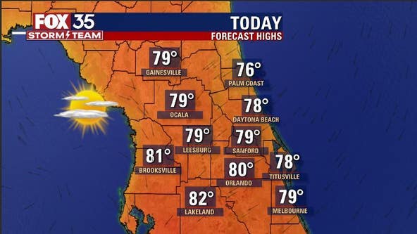 Orlando weather: Warm day, cooler night for Central Florida