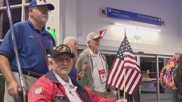Dozens of Central Florida veterans return home after honor flight to D.C.