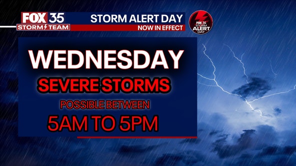 TIMELINE: Severe weather possible Wednesday across Central Florida