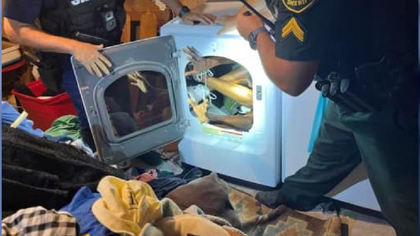 Florida man on the run from police found hiding in clothes dryer, deputies say | 'Tumble-ready'