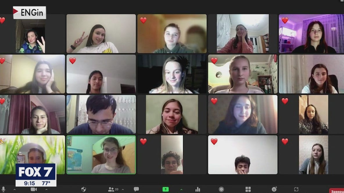 Volunteers and students of Ukrainian English Program 'Engin' struggling to communicate