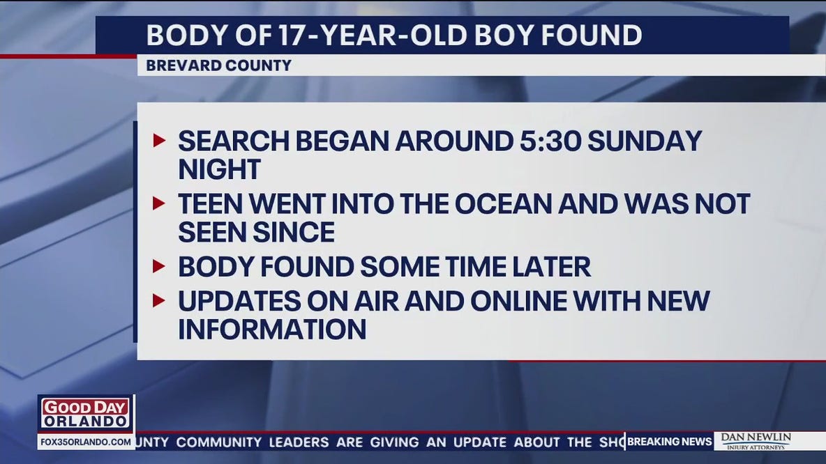 Teenage boy's body pulled from ocean overnight