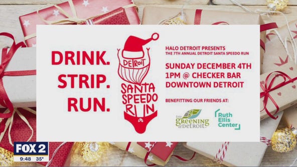 7th Annual Detroit Santa Speedo Run to raise money for local charities