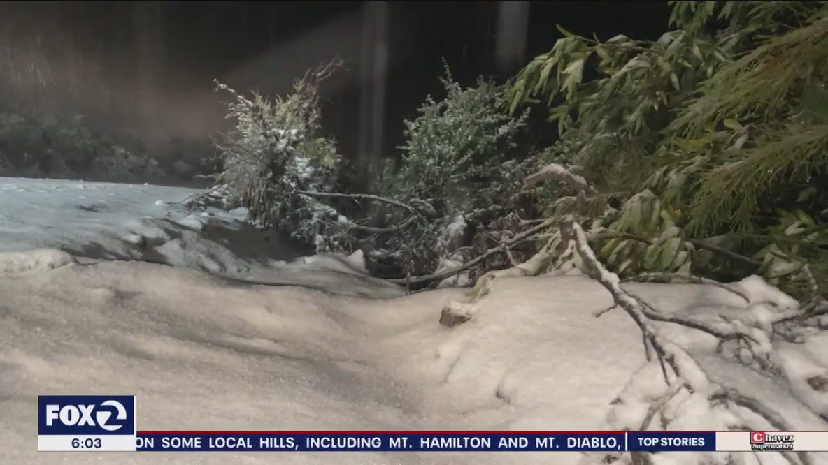 Snow blankets Sierra, Mt. Hamilton