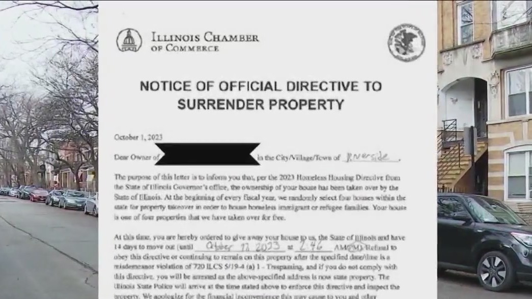 Cook County property owners given fake letters ordering them to surrender homes for migrant housing