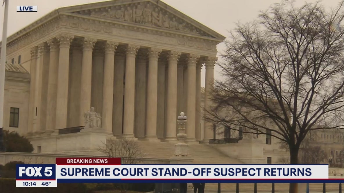 Man arrested outside Supreme Court in vehicle last year returns to same spot; police investigating