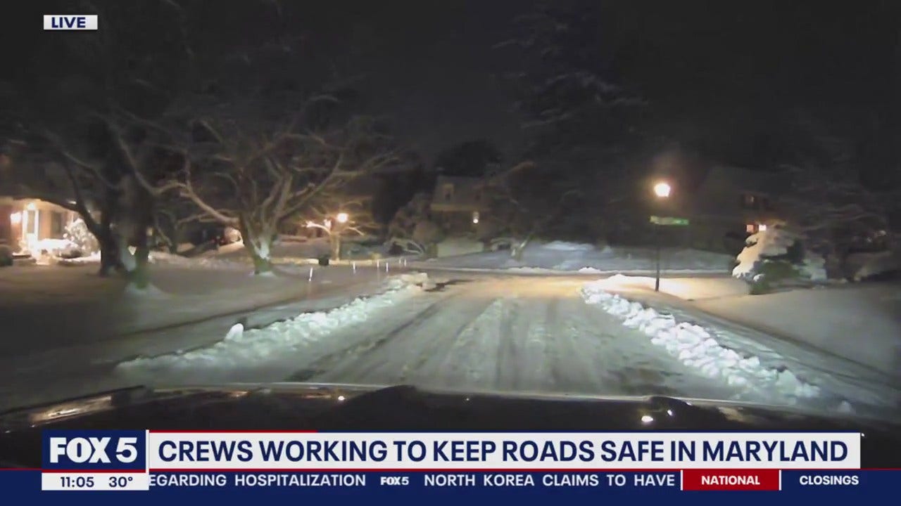 Road conditions in Maryland Main roads clear, side roads slushy FOX 5 DC