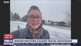 Winter weather causes travel nightmare for Fox 13's Jade Elliott