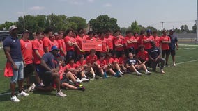 Bears host high school football training camp, donate funds to participating schools