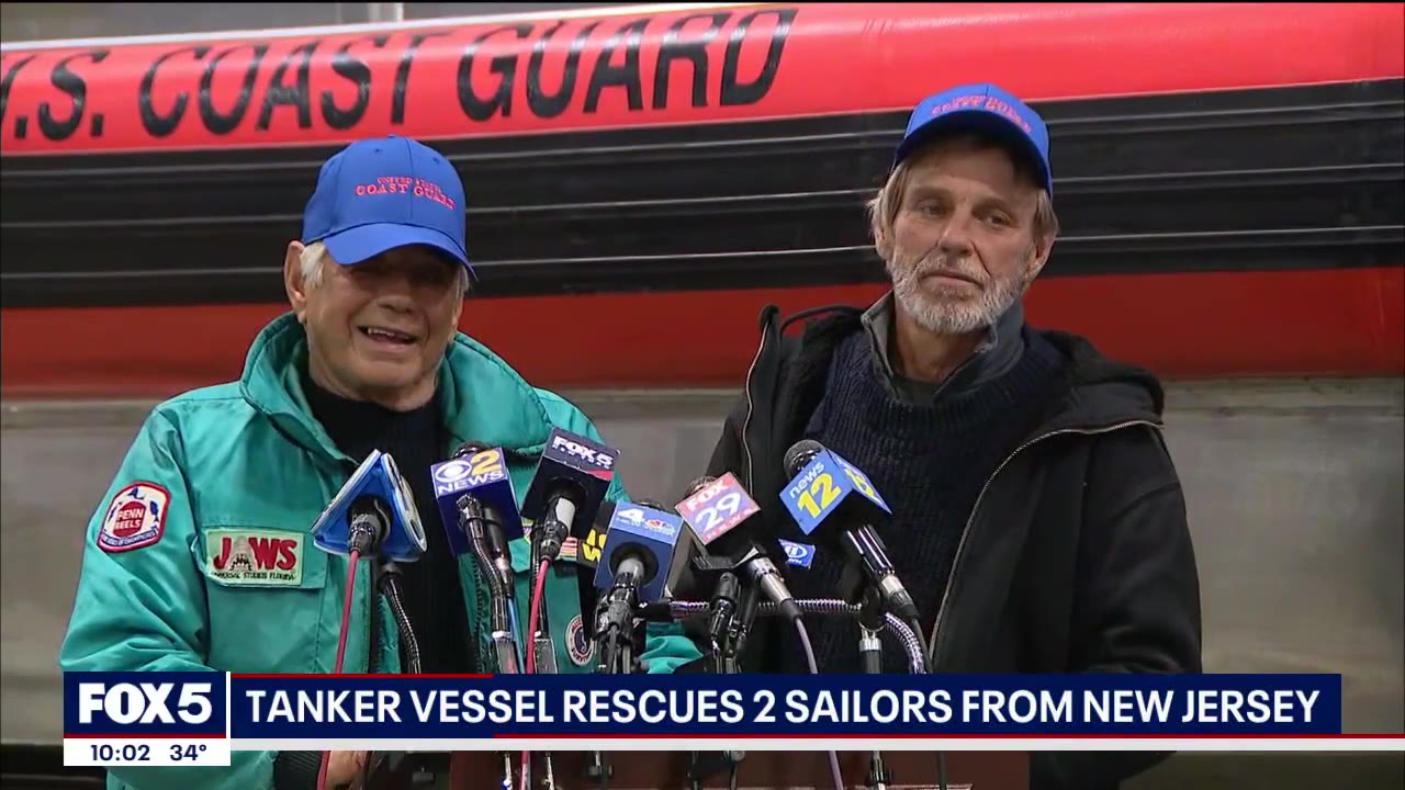 Men and dog rescued at sea