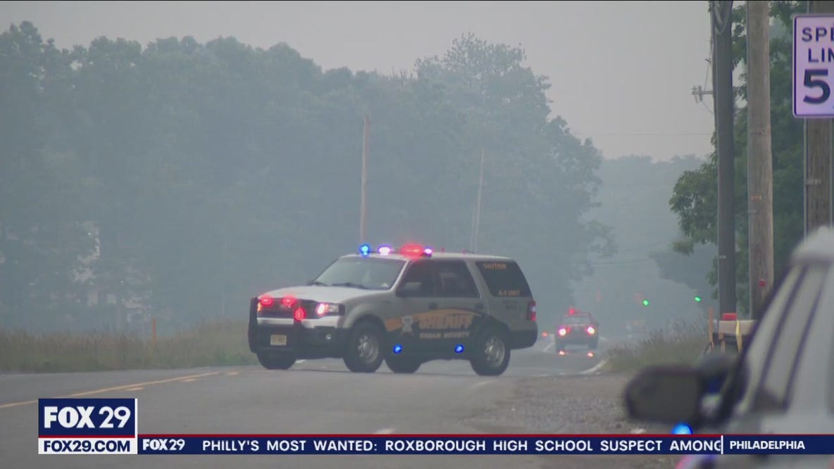 Uncontained wildfire in Ocean County torches dozens of acres