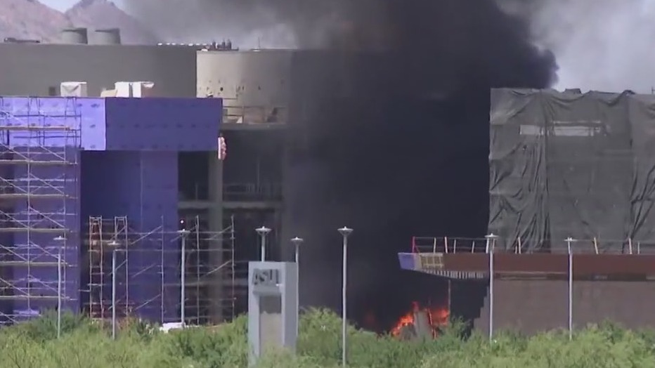 Truck fire near Mayo Clinic construction site