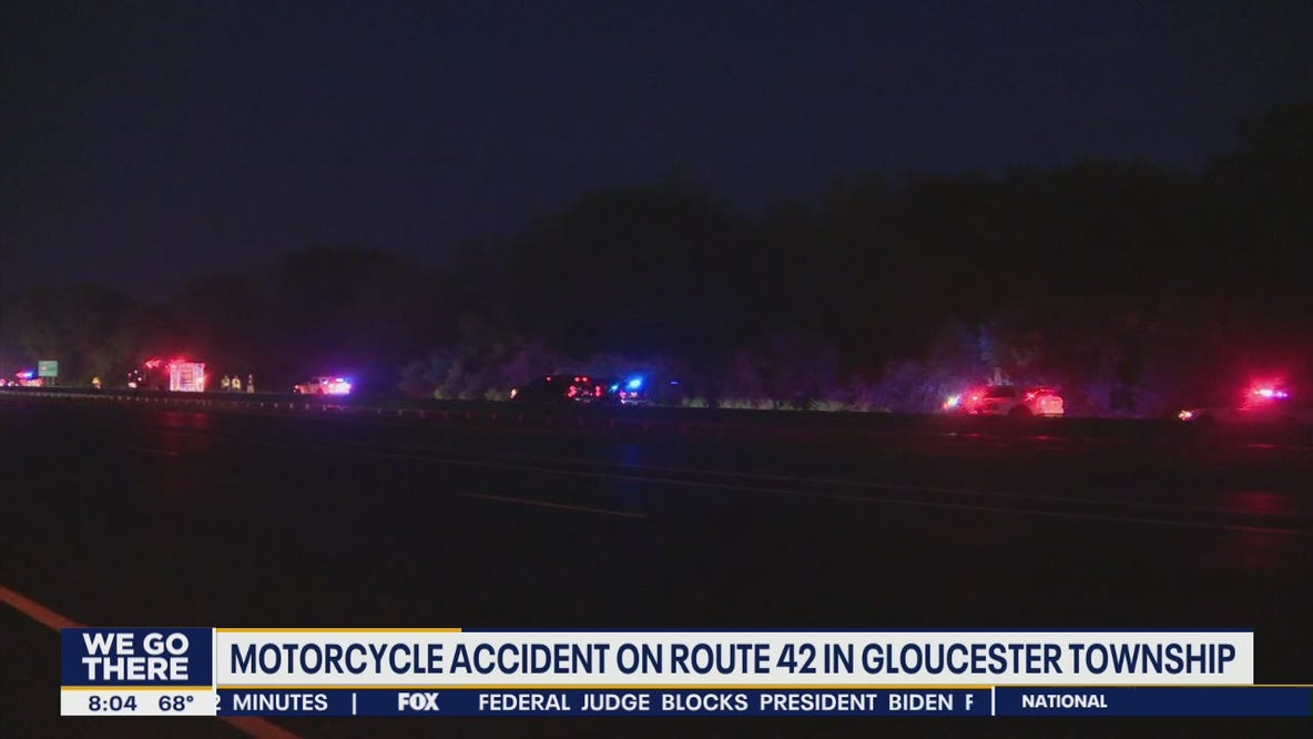 Motorcycle accident on Route 42 in Gloucester Township