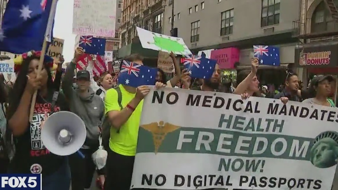 NYC vaccine mandate protests
