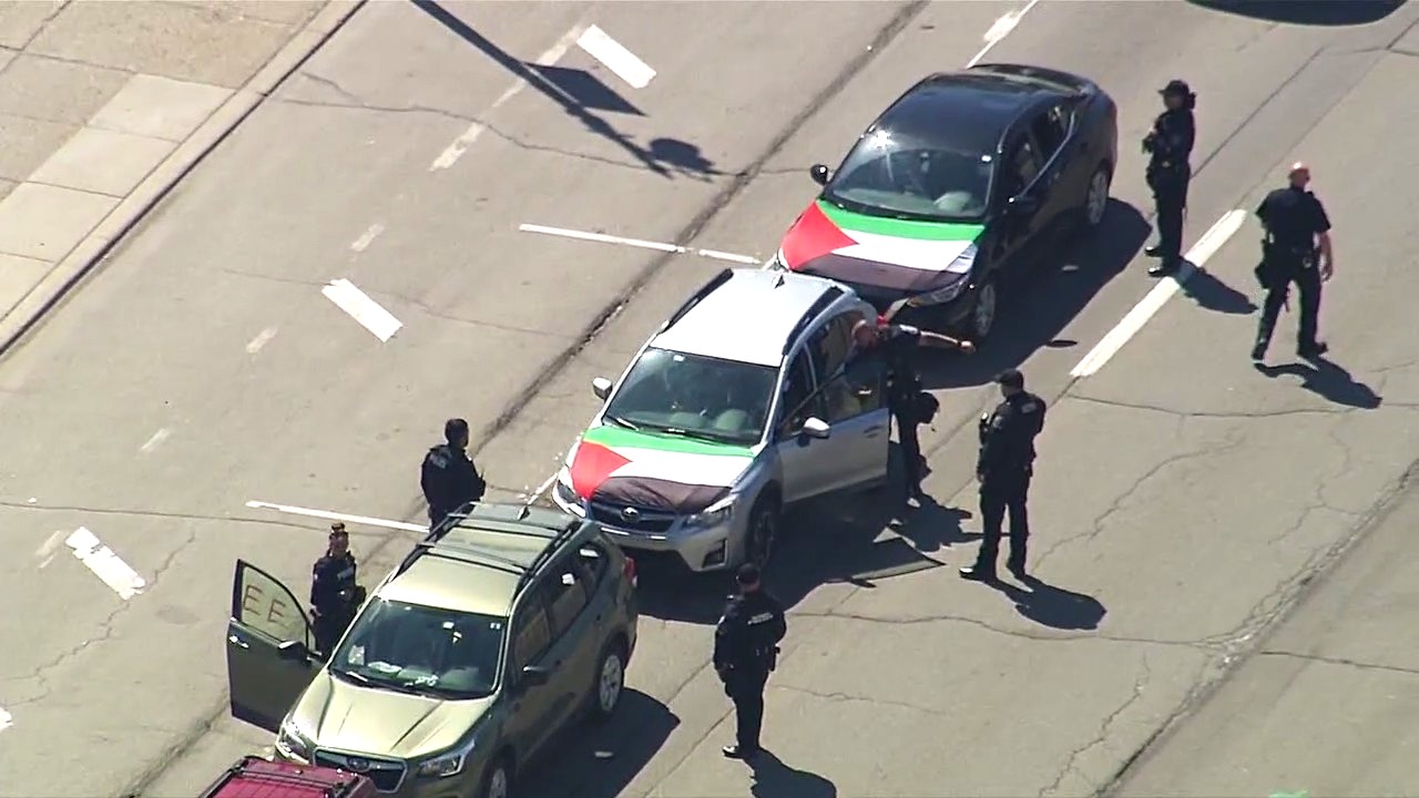 Traffic blocked in Detroit during pro-Palestinian protest, 4 arrested