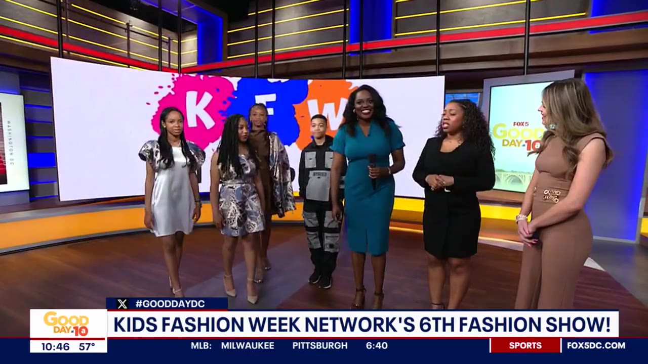 Strutting the Good Day runway with the Kids Fashion Week Network