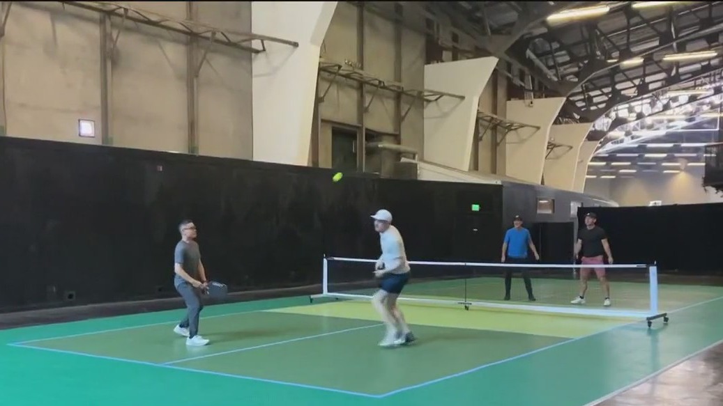 New pickleball courts at the Palace of Fine Arts