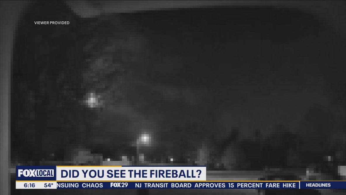 Fireball reported in New Jersey, Delaware and Pennsylvania
