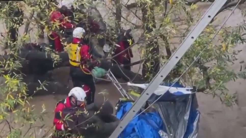More than a dozen people rescued from Ventura River