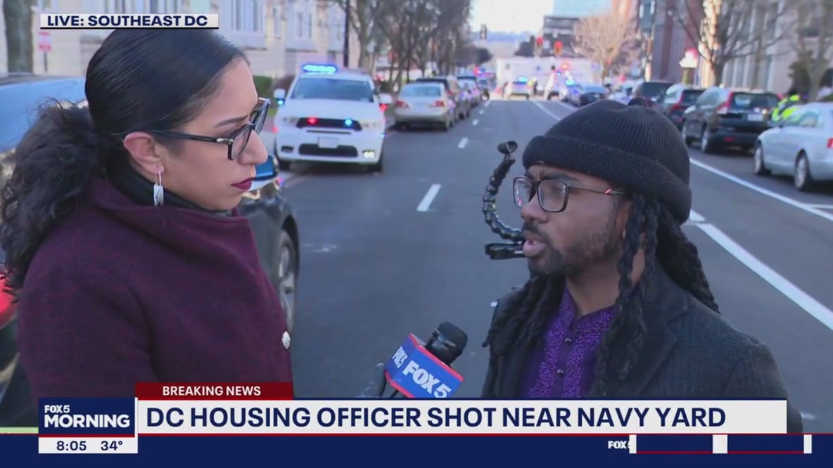 DC Housing Authority officer shot in Navy Yard neighborhood; suspect reportedly barricaded near scene