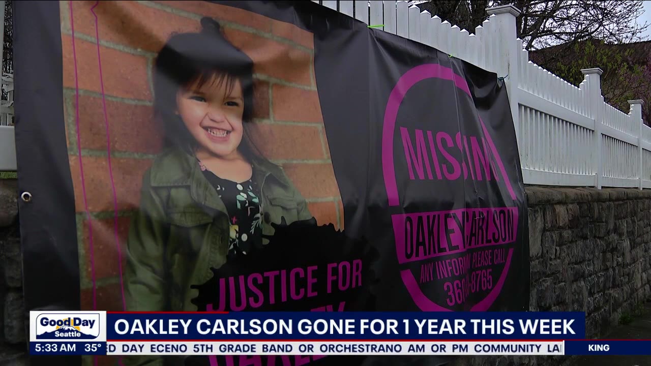 Oakley Carlson: Reward for missing Washington girl now $85,000 one year after she disappeared
