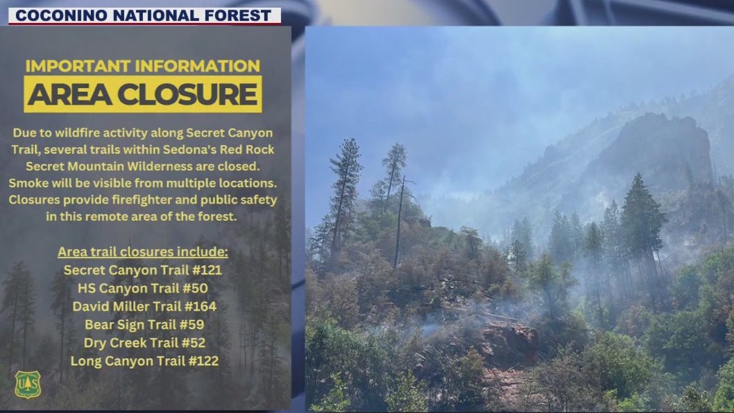 Miller Fire closes hiking trails in Sedona