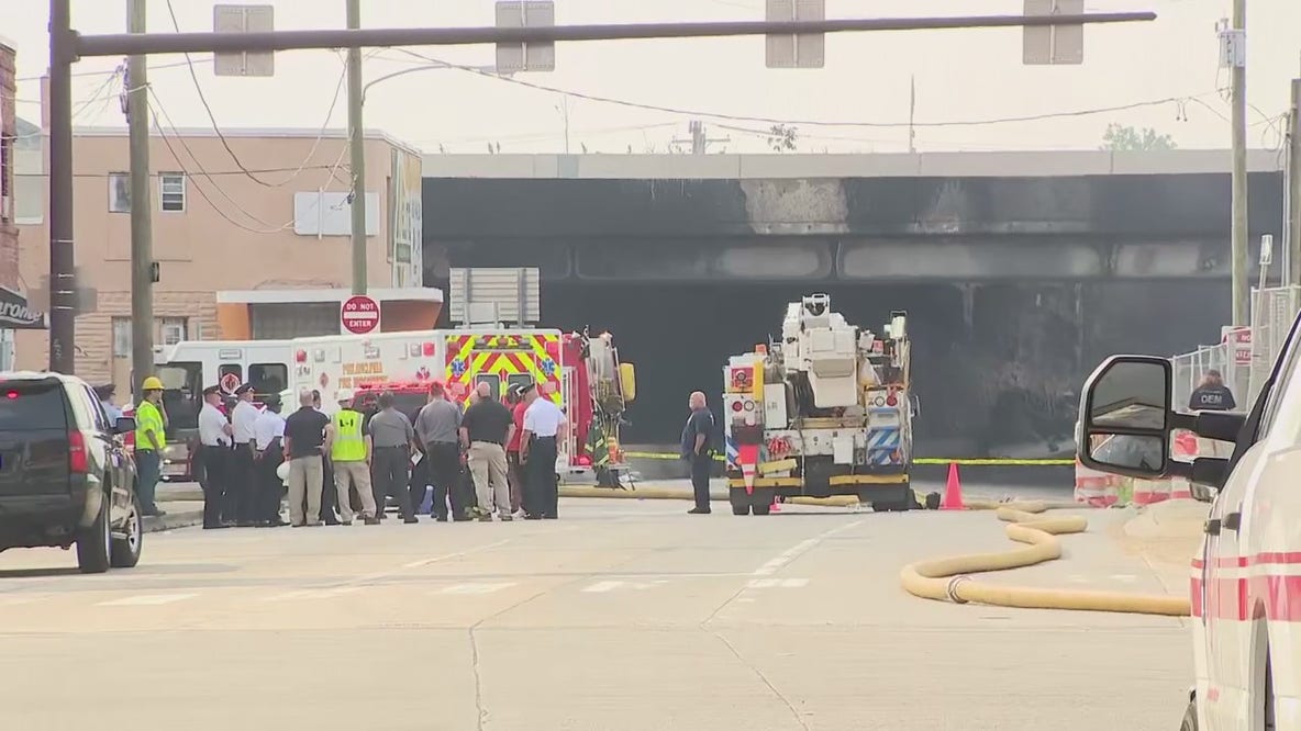 I-95 collapse: All lanes shut as large fire causes parts of interstate to fall