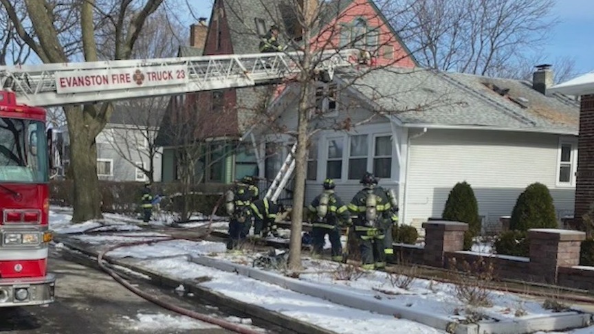 9 people and 1 dog homeless after house fire in Evanston