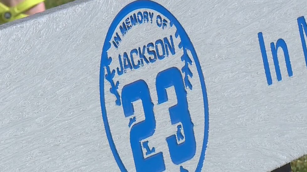 Mukwonago Jackson Sparks bench honors Waukesha parade victim