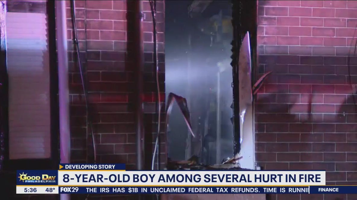 Philadelphia house fire leave four people injured, including 8-year-old boy