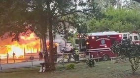 Florida firefighter badly burned in house fire