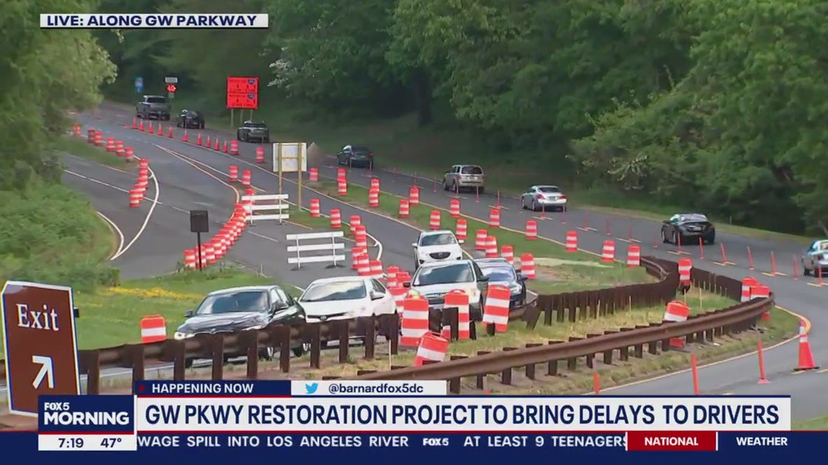 New traffic pattern along northern section of George Washington Memorial Parkway